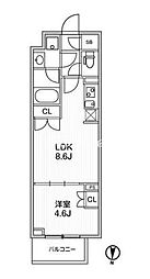 ライムレジデンス品川イースト(LIME RESIDENCE SHINAGAWA EAST) 1LDKの間取図画像