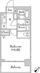 MYRIARESIDENCE白金台ヒルズ 1Kの間取図画像