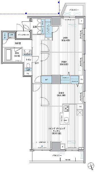 同じ建物の物件間取り写真 - ID:213099349528