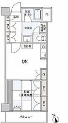 コンフォート文京小石川 1階1DKの間取り