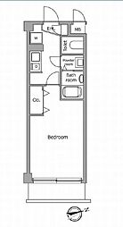 レジディア本郷菊坂プレイス 3階1Kの間取り