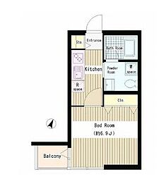 パティオみづほ文京東大前 3階1Kの間取り