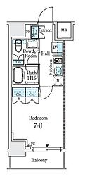 プライマル御茶ノ水 9階1Kの間取り