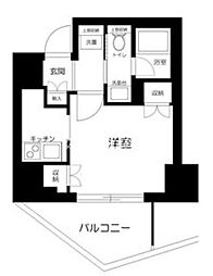 デルックス白山（DeLCCS白山） 8階ワンルームの間取り