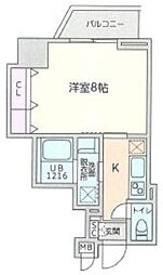 ケイブ湯島（CAVE YUSHIMA） 3階1Kの間取り
