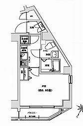 ドルチェ文京小石川 2階1Kの間取り