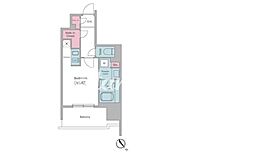 RESIDIA文京本郷3 ワンルームの間取図画像