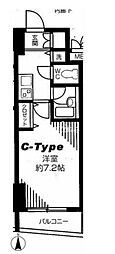 ユニオネスト御茶ノ水 1Kの間取図画像