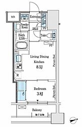 パークアクシス御茶ノ水ヒルトップ 1LDKの間取図画像