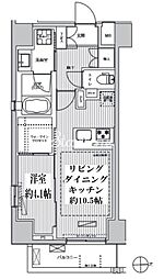 シティインデックス千代田秋葉原 1LDKの間取図画像