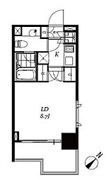 チェスターコート御茶ノ水 1Kの間取図画像