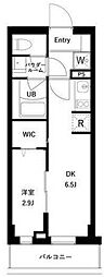 プレセダン千駄木 1DKの間取図画像