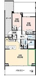 本郷パークハウスザ・プレミアフォート 2LDKの間取図画像