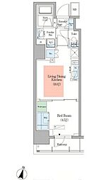 アーバネックス千代田淡路町 1LDKの間取図画像