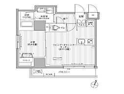 GranForks神田イーストタワー 1LDKの間取図画像