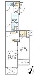ビューテラス茗荷谷 1LDKの間取図画像
