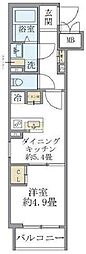 ビューテラス茗荷谷 1DKの間取図画像