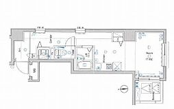 MAKESDESIGNAKIHABARA ワンルームの間取図画像