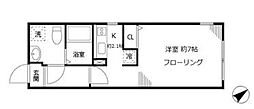 モデュロール茗荷谷 ワンルームの間取図画像