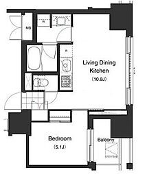 PRIMEURBAN本駒込 1LDKの間取図画像
