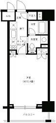 パークキューブ神田 1Kの間取図画像