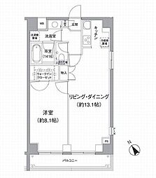 THECUBE 1LDKの間取図画像
