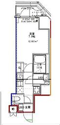 S-RESIDENCE文京小石川 1Kの間取図画像