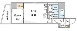 ベラオスハクサン(VELAOS HAKUSAN) 1LDKの間取図画像