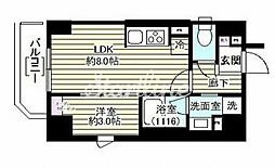 レガシア御茶ノ水 1LDKの間取図画像