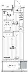 桜ヒルズ九段北 1Kの間取図画像