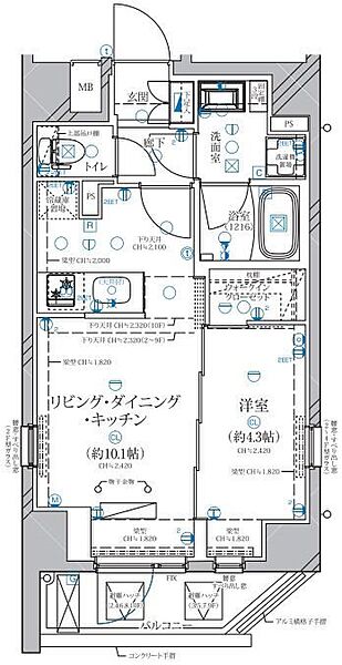 ディアレイシャス赤羽 803｜東京都北区赤羽１丁目(賃貸マンション1LDK・8階・36.80㎡)の写真 その2