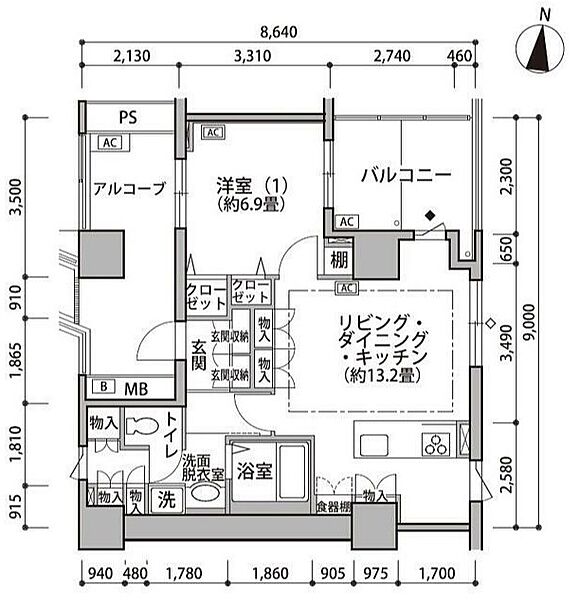 同じ建物の物件間取り写真 - ID:213106383584