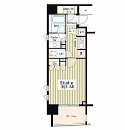 コクヨーレ日本橋 6階1Kの間取り