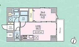 THE ROOM（ザ ルーム） 5階1LDKの間取り