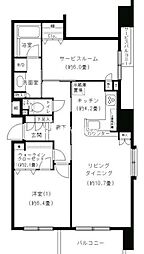 KDXレジデンス日本橋水天宮 10階1SLDKの間取り
