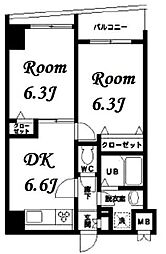 HF東日本橋レジデンス 2DKの間取図画像