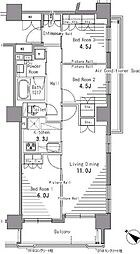 パークアクシス日本橋浜町 3LDKの間取図画像