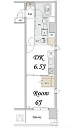 カスタリア人形町3 1DKの間取図画像