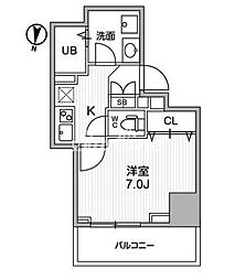 テラス森下 1Kの間取図画像