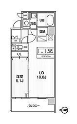 ALTERNAKIKUKAWA2 1LDKの間取図画像