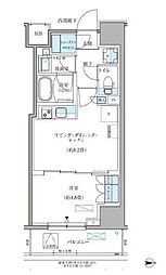 パークアクシス住吉ガーデンスクエア 1LDKの間取図画像