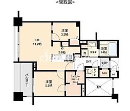 プロスペクト森下 2LDKの間取図画像