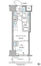 パークアクシス住吉ガーデンスクエア 1DKの間取図画像