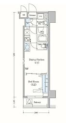 Urbanex森下2 1Kの間取図画像