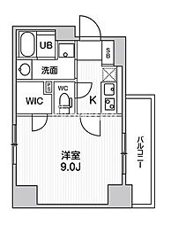 ブラウ菊川 1Kの間取図画像