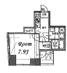 S-RESIDENCE日本橋浜町 1Kの間取図画像