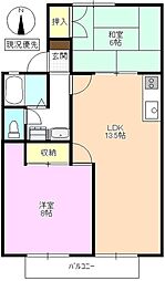 エスペランサ 2階2LDKの間取り