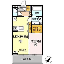 Lumiere 33 3階1LDKの間取り