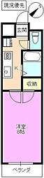 桜大宮マンション 1Kの間取図画像