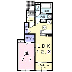 サンリット マーク 1LDKの間取図画像